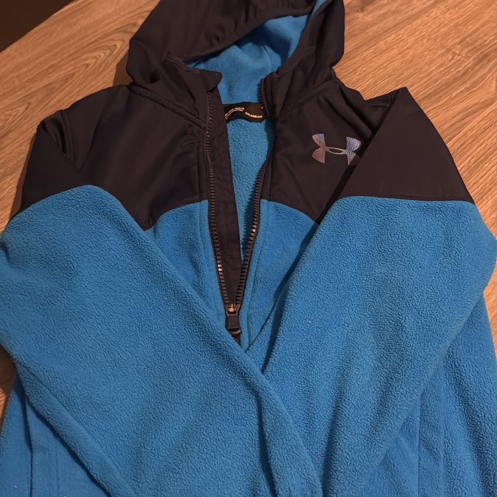 Under Armour Black and Blue Hooded Jacket